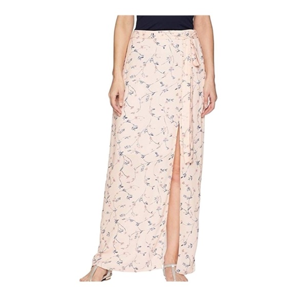 JOA x Revolve Light Pink Floral Tie Waist High Slit Maxi Skirt Small NWT - Picture 11 of 14